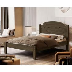 Cama Casal 100% Mdf 107x144x195cm Iris Castanho