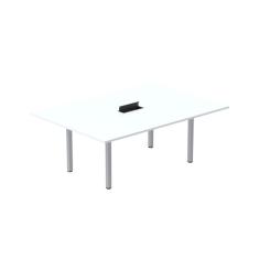 Mesa Reunião 200cm X140cm Mrcpb2014 Branco-cinza