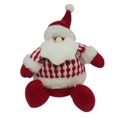 Boneco Papai Noel Sentado Com Gorro Estrela 16Cm - Niazitex