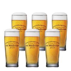 Ruvolo, Jogo de Copo de Cerveja Decorado, Copo de Vidro 6 pcs, 280ml