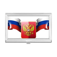 Porta-cartões de visita com emblema nacional da Rússia