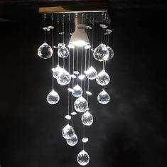 LUSTRE DE CRISTAL PARA QUARTO, CORREDOR COM 30CM DE ALTURA