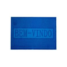 Tapete Bem-Vindo Azul 40X60cm - Casambiente Tape028-Azul