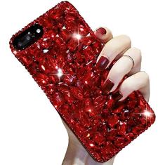 LCHDA Capa de diamante brilhante para Samsung Galaxy S24 Plus 5G, glitter cristal transparente diamantes completos luxuosos brilhantes strass bumper mulheres meninas capa protetora para telefone -
