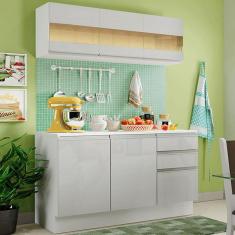 Cozinha Compacta 100% Mdf Madesa Smart 120 Cm Modulada Com Ba