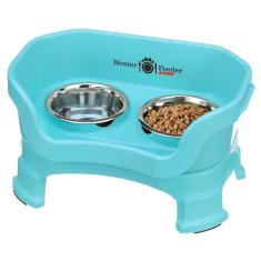 Tigelas para gatos Neater Feeder Deluxe à prova de bagunça elevadas para todas as raças – Feitas nos EUA – Tigelas elevadas para gatos sem derramamento para gatos internos com extensões de perna –