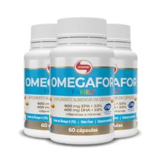 Kit 3 Ômegafor Family Ômega 3 Vitafor 60 cápsulas