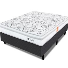 Cama Box com Colchão Casal Ortopédico Firme Espuma D28 138x188m BF Col