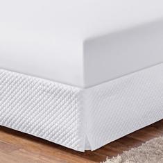 Lençol Casal Avulso Com Elástico Cama Box - Mercado Bordado, Branco