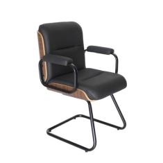 Poltrona Eames Diretor Fixa Linha Capa em Madeira Preto - Design Offic