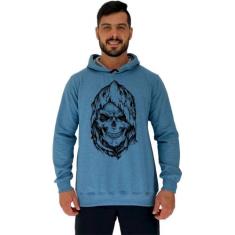Blusa Moletom Tradicional Com Touca MXD Conceito Dead Skull, P, Mascul