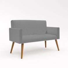 Sofá Namoradeira Poltrona Palito Grafite