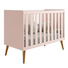 Berço Americano Isis Rosa - Reller Móveis, Rosa