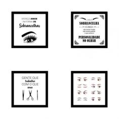 Kit 4 Quadros Decorativos Em Mdf Designer De Sobrancelhas 04 - New Dec