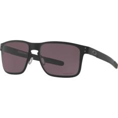 Óculos de Sol Oakley Holbrook Metal 0OO4123 412311 Tam 55 / Preto Fosco - Lentes Prizm Grey