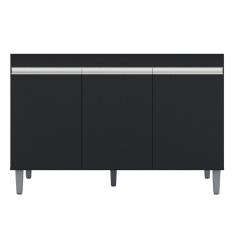 Balcão Para Pia Manu 120 Cm Preto Ajl