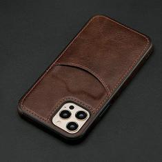 Moda carteira slot para cartão de crédito capa traseira para iphone 13 pro max 12 mini 11 xr x xs 7 8 plus 14 pro max capa de couro pu luxo, café, para iphone 12