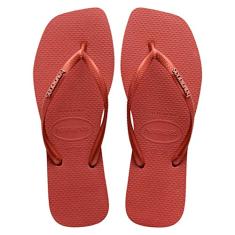 Chinelo Havaianas Slim Square Logo Metallic Feminino