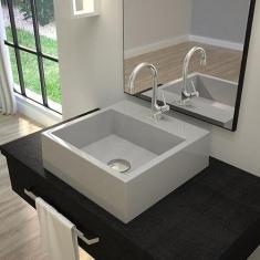 Kit Cuba Q395 com Torneira 1198 Metal e Válvula Click 1 Pol. e Sifão Cromado e Flexível Compace Cinza