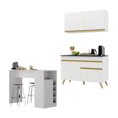 Cozinha Compacta Bancada Americana 1 Porta Veneza Mp2207