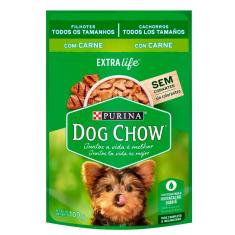 Ração Úmida para Cachorro Dog Chow Filhotes Extra Life Sabor Carne em Sachê 100g