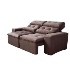 Sofá Retrátil e Reclinável Confortável 2 metros Marrom