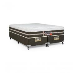 Cama Box + Colchão Castor King Silver Star Air One Face Tecnopedic 180x200x59cm