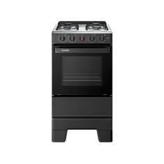 Fogão Esmaltec Ideal Pop F4ISP 4 Bocas Acendimento Manual Preto, Preto