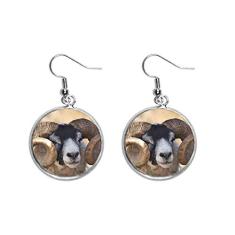 Brinco feminino com pingente de orelha de animal selvagem, organismo terrestre