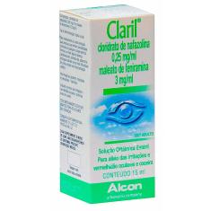 Claril 0,25mg/ml + 3,0mg/ml Colírio com 15ml Alcon 15ml Solução Oftálmica