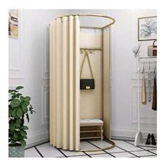 Guarda-roupa Vestiário Portátil Móvel Simples Provador Expositor Semicírculo Cortina Armário para Shopping Lojas de Roupas armário