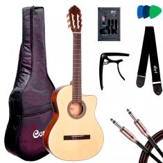 Violão Cort Elétrico Nylon Ac 120ce Open Pore C/ Acessórios