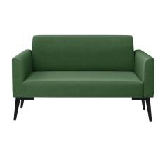 Sofá Namoradeira Pés Villach Marisa Suede Verde D03 - D`rossi