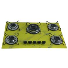 Fogão Cooktop 5bocas Tripla Chama 127/220v Marmo Amarelo - Chamalar, A