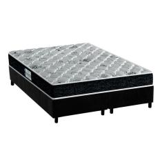 Cama Box King: Colchão Espuma Probel D45/Ep Advanced Tech2000 Plus + Base Crc Suede Black(193X203)