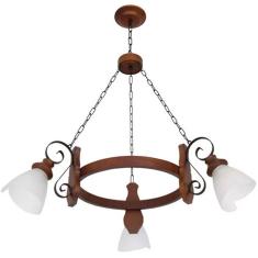 Lustre Muller Country 3 Lâmpadas Envelhecido 943E