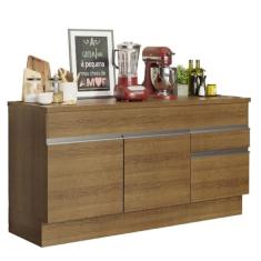 Balcão de Pia Madesa Glamy 150 cm 2 Portas e 2 Gavetas (Com Tampo) - Rustic