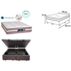 Conjunto Casal King c/ Colchão Sankonfort Le Griff + Cama Box Baú  Bli