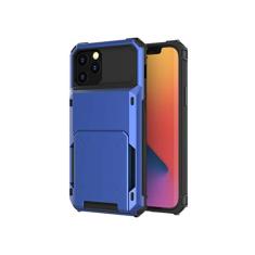 SORAKA Capa para iPhone 12 Pro com porta-cartões Capa para carteira iPhone 12 Pro Capa PC TPU 2 em 1 de camada dupla Capa à prova de choque com capacidade para 5 cartões