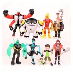 Bonecos de ação de PVC Toy Collection Ben 10 de 9 peças de 3 a 12 cm