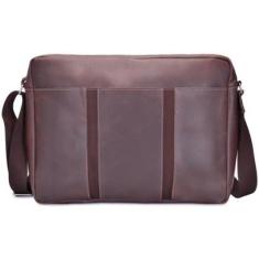 Bolsa Pasta Carteiro Porta Notebook em Couro Masculina-Masculino