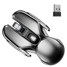 Mouse de Metal Ergonômico Recarregável 2.4g