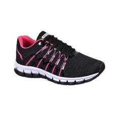 Tênis Academia Feminino Lançamento olymp mega leve, Preto, Pink, 36