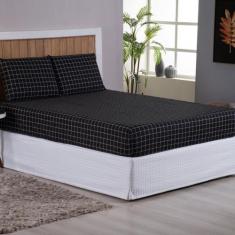 Jogo De Lençol Queen 3 Peças 200 Fios 100% Algodão Estampado - Shoppin