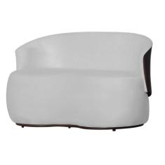 Namoradeira Sofá Beatriz com Composê material sintético Marrom Suede B