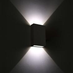 Arandela Led De Efeito Duplo Facho Preta 3W 3000K Ecoforce