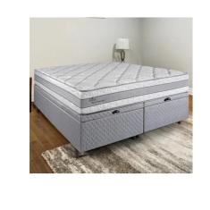Cama Box Baú Queen Herval Alba, Molas Ensacadas, 72 x 158 x 198 cm