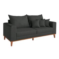 Sofá 3 Lugares 190cm Viena Suede/cinza