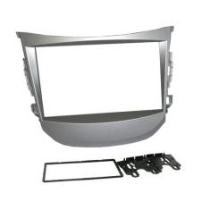 Moldura 2 Din Hyundai Hb20 Hb20s - Prata - Fiamon