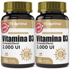 Kit 2 Vitamina D3 2000Ui Colecalciferol Extra 150 Cápsulas